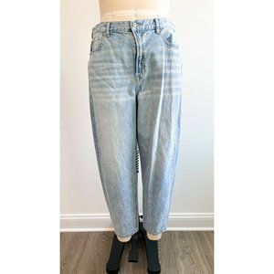 American Eagle High Rise Mom Jeans Womens 14 Light Wash